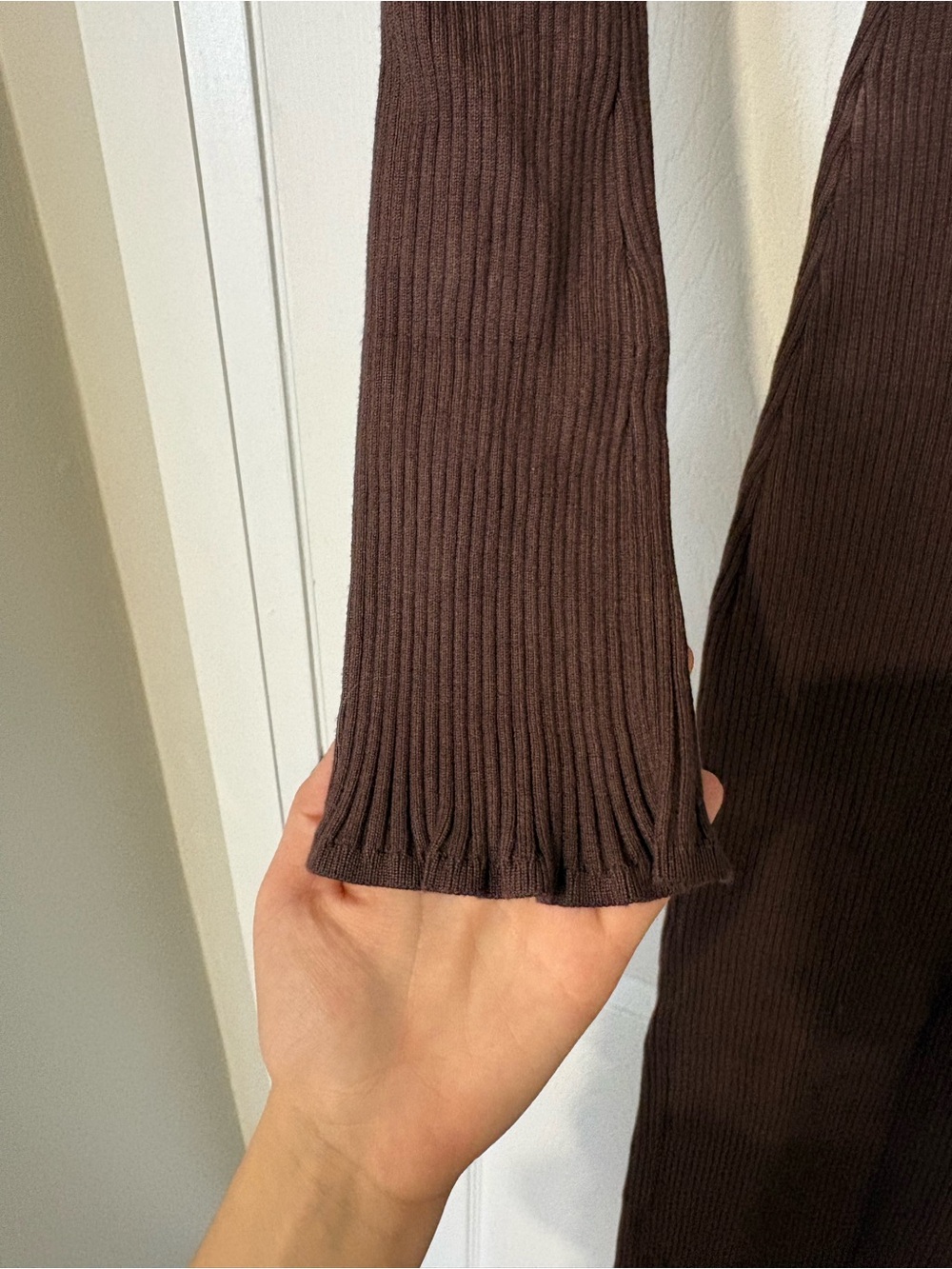 Dynamite Brown Ribbed Maxi Dress - Picture 5 of 5